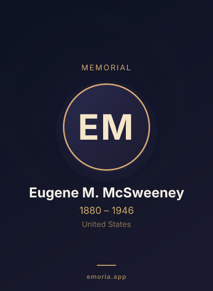 Memorial portrait of Eugene M. McSweeney