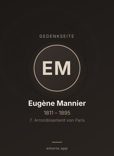 Gedenkportrait von Eugène Mannier