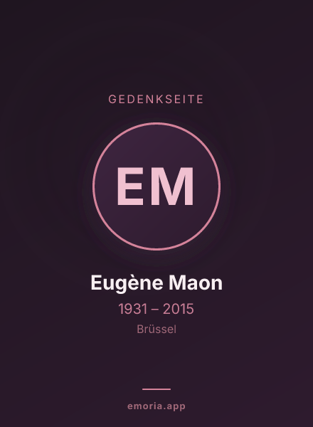 Gedenkportrait von Eugène Maon