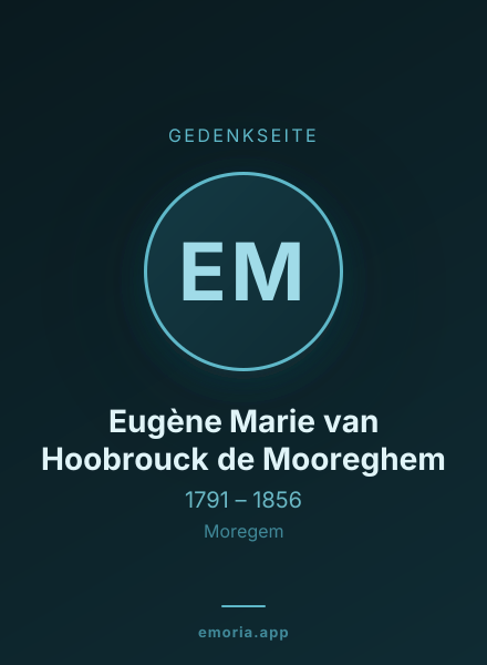 Gedenkportrait von Eugène Marie van Hoobrouck de Mooreghem
