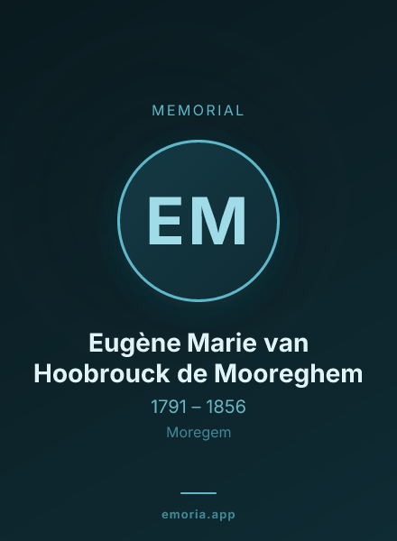 Memorial portrait of Eugène Marie van Hoobrouck de Mooreghem