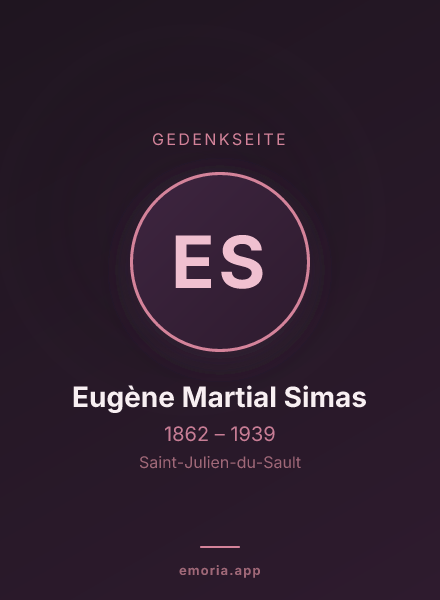 Gedenkportrait von Eugène Martial Simas