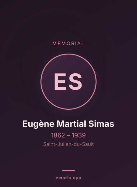 Memorial portrait of Eugène Martial Simas