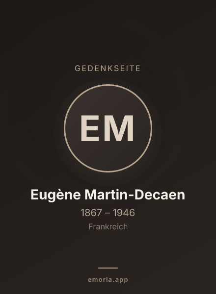 Gedenkportrait von Eugène Martin-Decaen