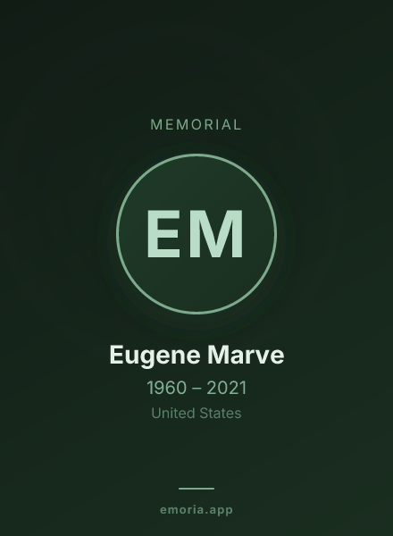Memorial portrait of Eugene Marve