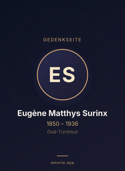 Gedenkportrait von Eugène Matthys Surinx