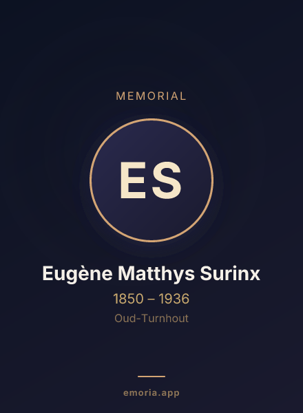 Memorial portrait of Eugène Matthys Surinx