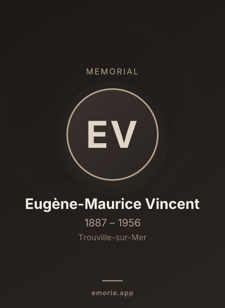 Memorial portrait of Eugène-Maurice Vincent