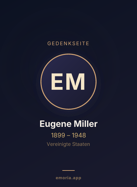 Gedenkportrait von Eugene Miller
