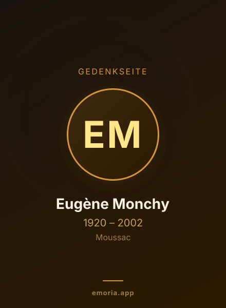 Gedenkportrait von Eugène Monchy