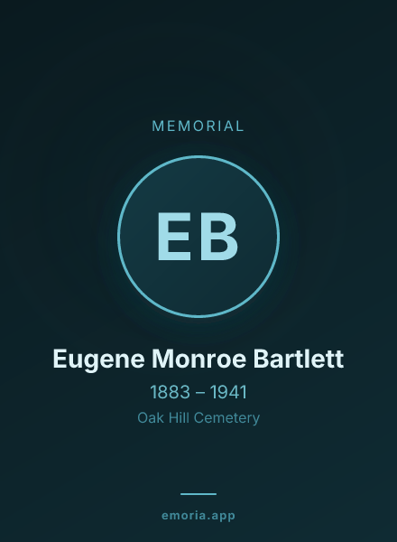 Memorial portrait of Eugene Monroe Bartlett