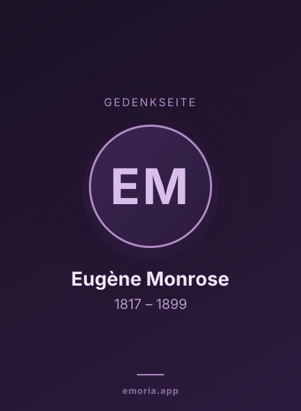 Gedenkportrait von Eugène Monrose