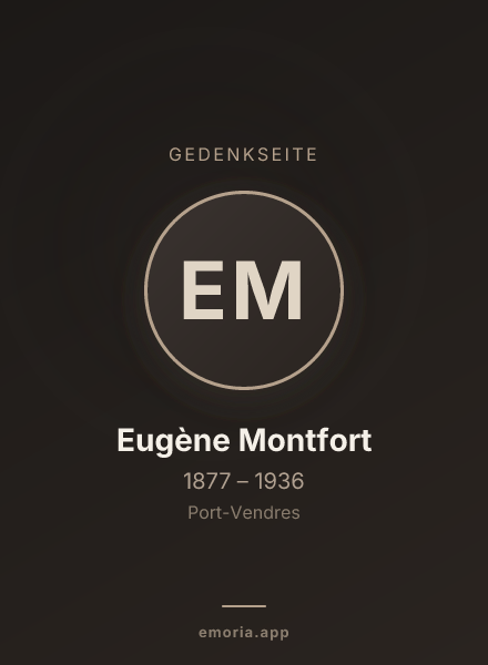 Gedenkportrait von Eugène Montfort
