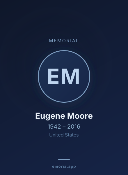 Memorial portrait of Eugene Moore