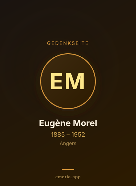Gedenkportrait von Eugène Morel