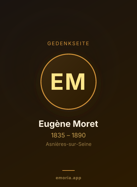 Gedenkportrait von Eugène Moret