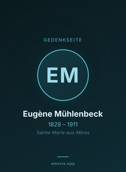 Gedenkportrait von Eugène Mühlenbeck