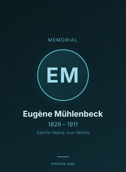 Memorial portrait of Eugène Mühlenbeck