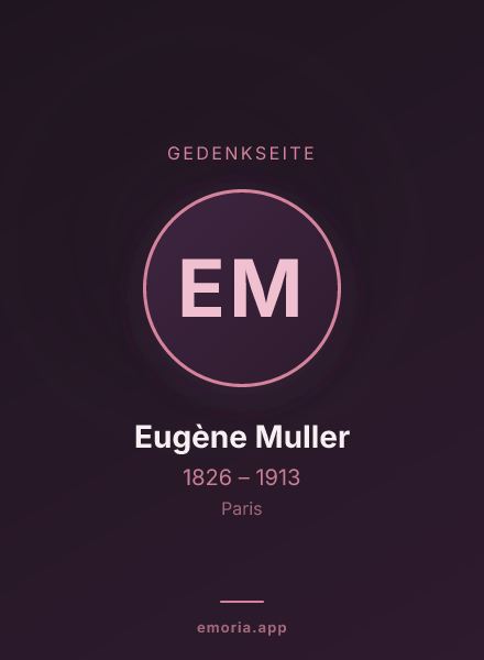 Gedenkportrait von Eugène Muller
