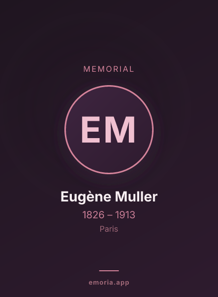 Memorial portrait of Eugène Muller