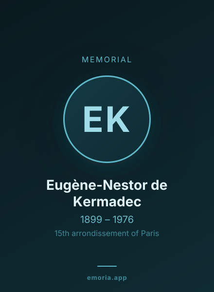 Memorial portrait of Eugène-Nestor de Kermadec