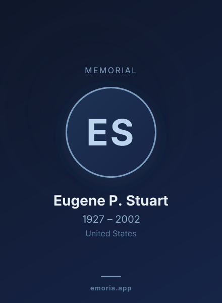 Memorial portrait of Eugene P. Stuart