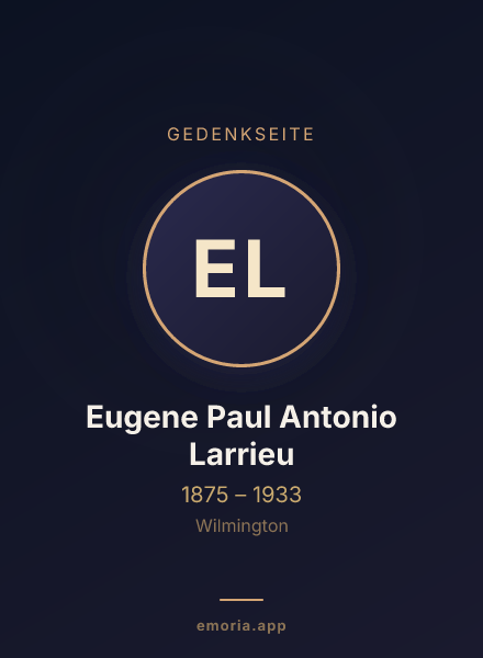 Gedenkportrait von Eugene Paul Antonio Larrieu