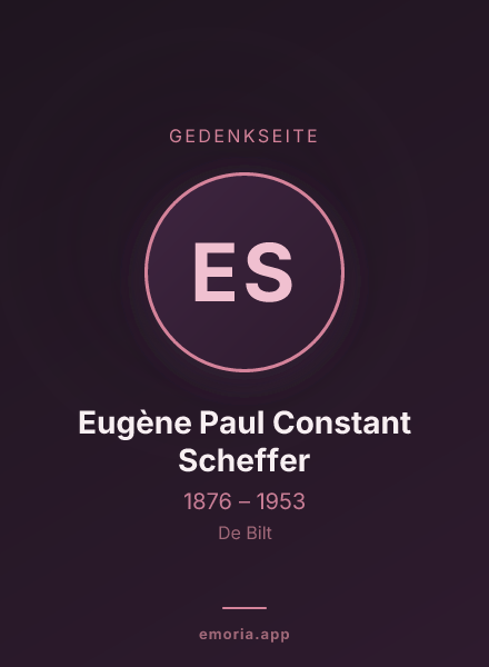 Gedenkportrait von Eugène Paul Constant Scheffer