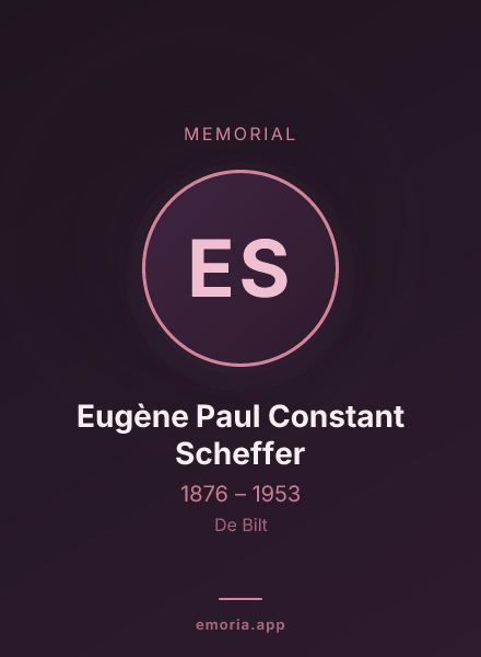 Memorial portrait of Eugène Paul Constant Scheffer