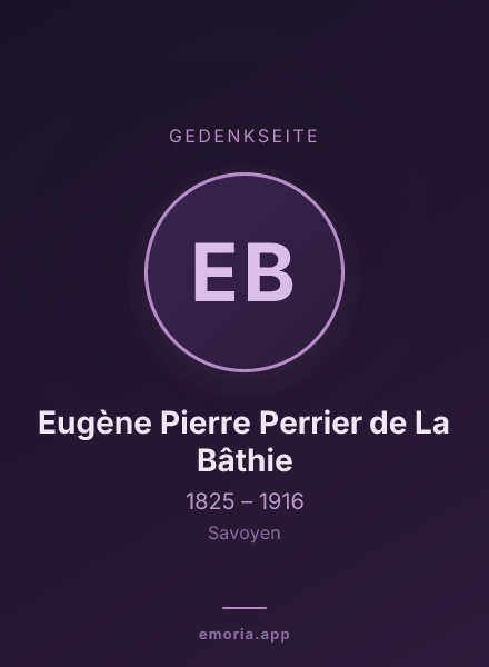 Gedenkportrait von Eugène Pierre Perrier de La Bâthie