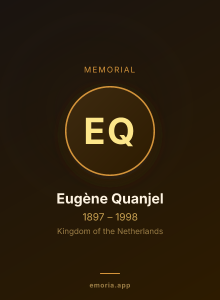 Memorial portrait of Eugène Quanjel