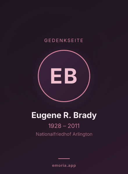 Gedenkportrait von Eugene R. Brady