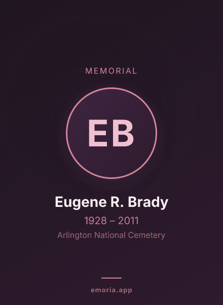 Memorial portrait of Eugene R. Brady