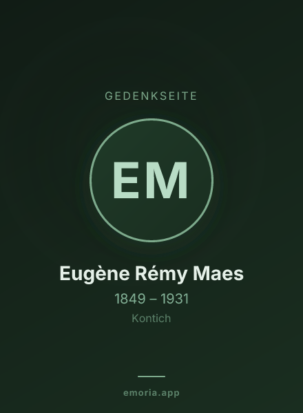 Gedenkportrait von Eugène Rémy Maes