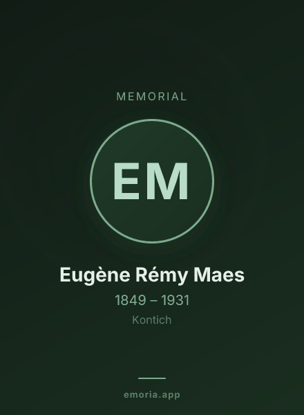 Memorial portrait of Eugène Rémy Maes