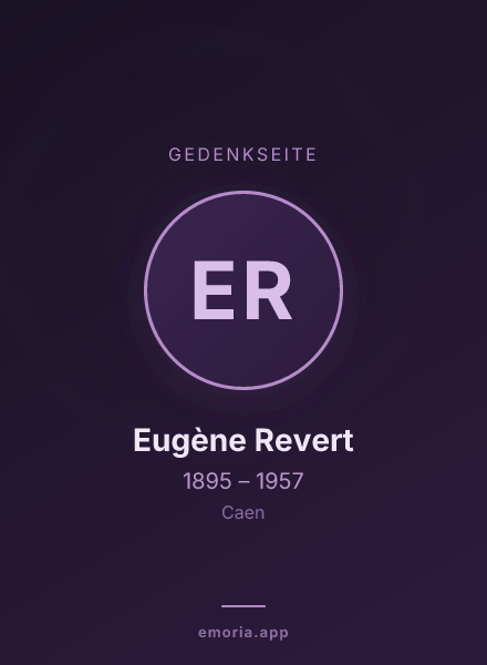 Gedenkportrait von Eugène Revert
