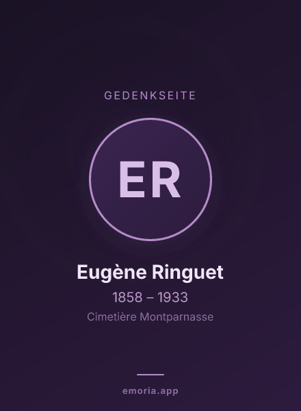 Gedenkportrait von Eugène Ringuet