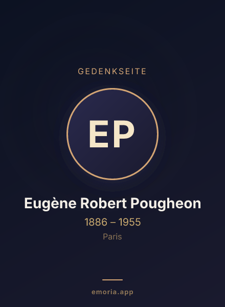Gedenkportrait von Eugène Robert Pougheon