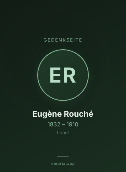 Gedenkportrait von Eugène Rouché