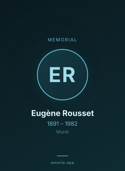Memorial portrait of Eugène Rousset
