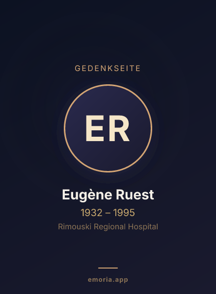 Gedenkportrait von Eugène Ruest