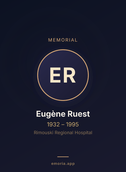 Memorial portrait of Eugène Ruest