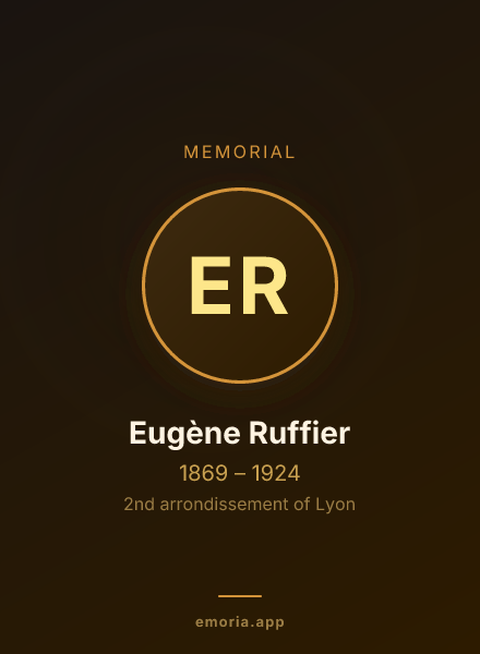 Memorial portrait of Eugène Ruffier