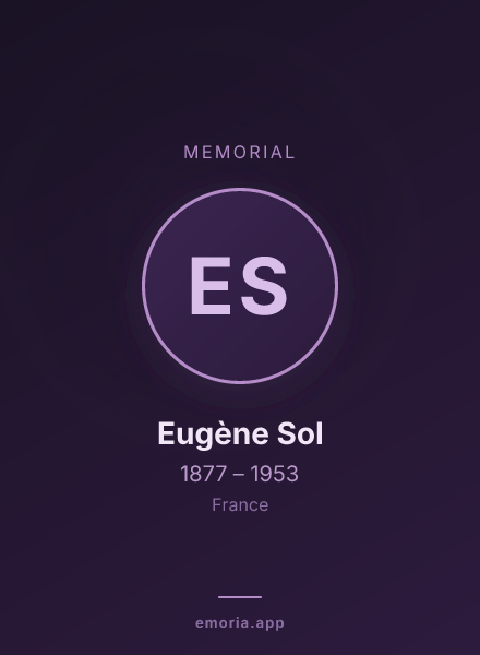 Memorial portrait of Eugène Sol