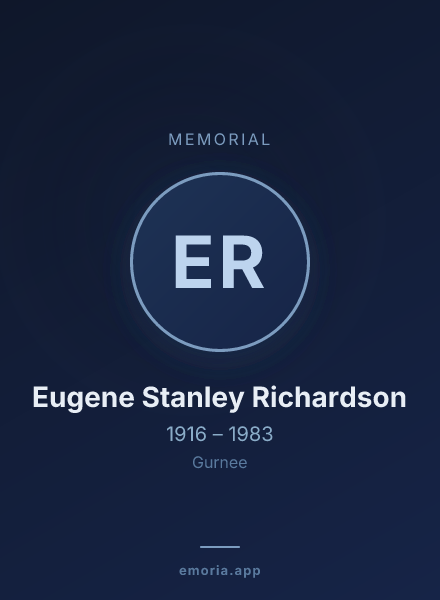Memorial portrait of Eugene Stanley Richardson