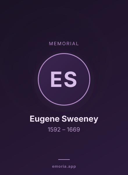 Memorial portrait of Eugene Sweeney