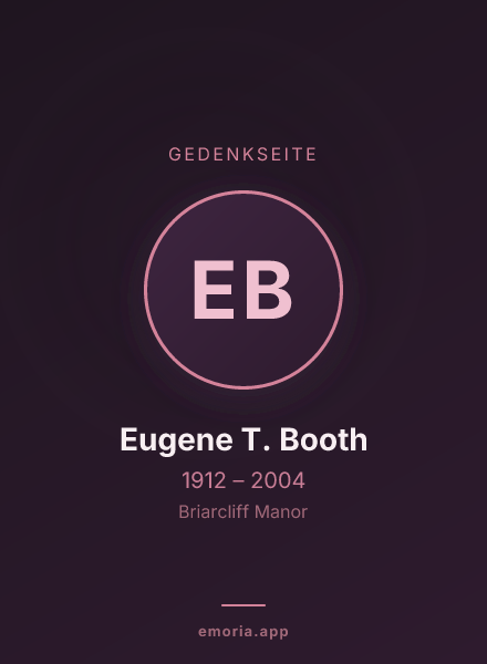 Gedenkportrait von Eugene T. Booth