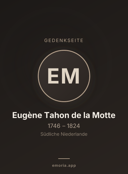 Gedenkportrait von Eugène Tahon de la Motte