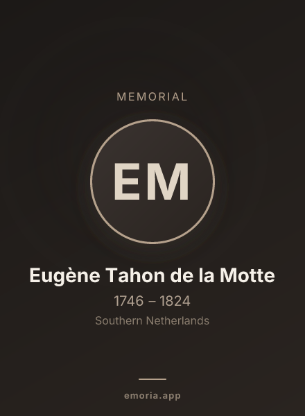 Memorial portrait of Eugène Tahon de la Motte