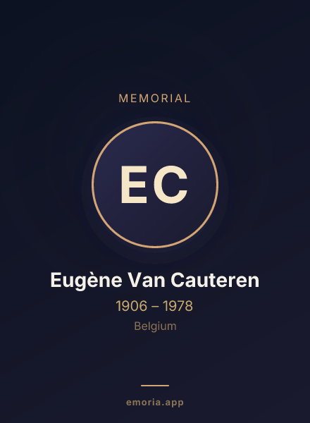Memorial portrait of Eugène Van Cauteren